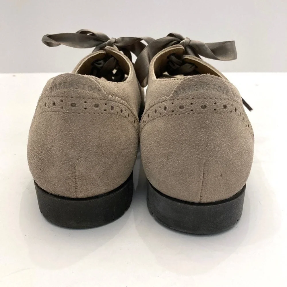 Birkenstock Laramie Wingtip Suede Shoes Taupe Regular Fit Women 5 EU‎ 36